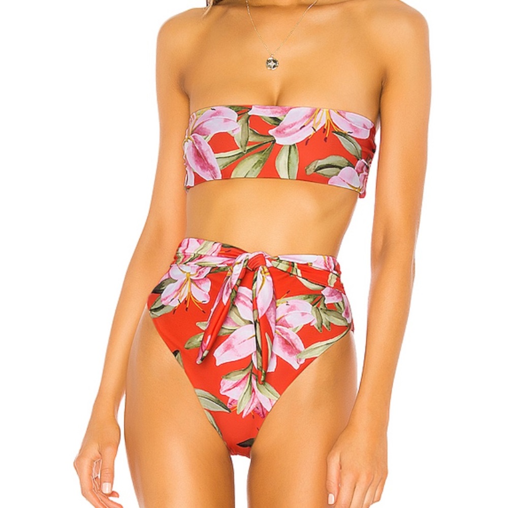 Mara Hoffman Abigail & Goldie Red Floral Bikini